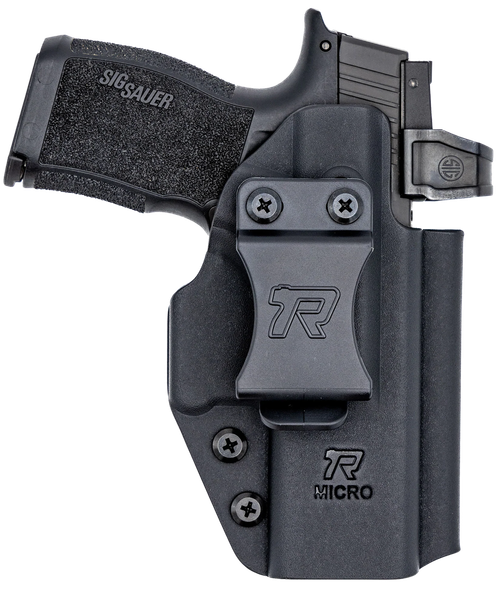 Rounded Gear Universal Kydex Inside Waistband Black Kydex Belt Clip Fits Compact Sized Handguns