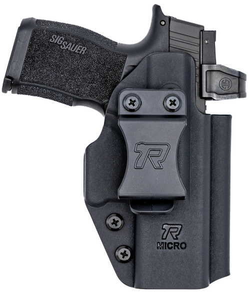 Rounded Gear Universal Kydex Inside Waistband Black Kydex Belt Clip Fits Compact Sized Handguns