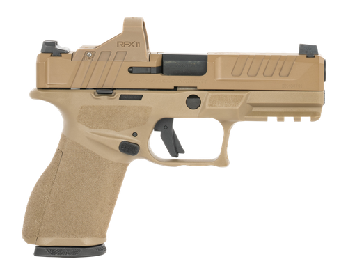 Springfield Echelon 4.0C Viridian 9mm, 4" Barrel, Flat Dark Earth, White Dot Front , Tactical U-Dot Rear, Range Bag, Viridian RFX11 3 MOA Green Dot, 4x18rd