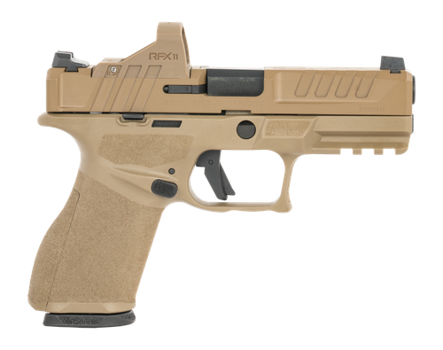 Springfield Echelon 4.0C Viridian 9mm, 4" Barrel, Flat Dark Earth, White Dot Front , Tactical U-Dot Rear, Range Bag, Viridian RFX11 3 MOA Green Dot, 4x18rd