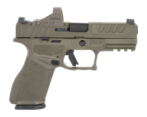 Springfield Echelon 4.0C Viridian 9mm, 4" Barrel, Olive Drab Green, White Dot Front , Tactical U-Dot Rear , Range Bag, Viridian RFX11 3 MOA Green Dot, 4x18rd