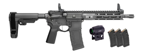 Springfield SAINT Victor Gear Pack 300 Blackout, 9.50" Nitride Threaded Barrel, Black Hardcoat, Rail, M-Lok Handguard, Black Polymer SB, 10rd
