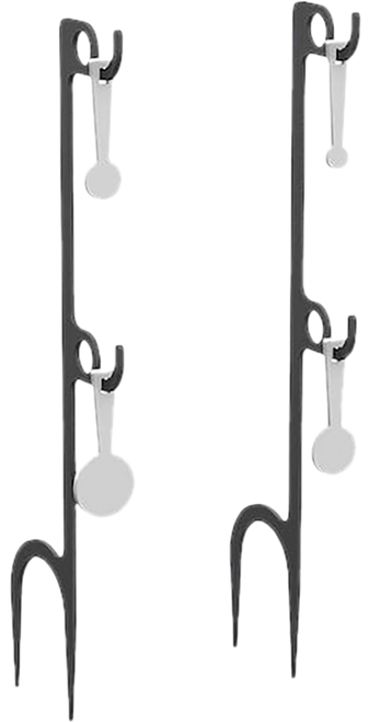 Birchwood Casey AR500 Gong, Rimfire Target Set, 1/4", 1-Hole, White, Includes 4rd Steel Targets