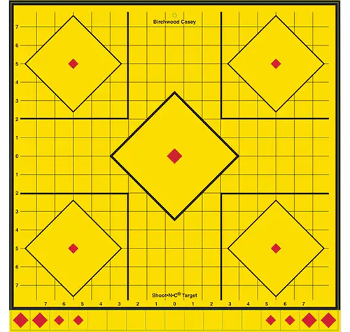 Birchwood Casey Long Range Self-Adhesive Paper Yellow 17.75" 5-Diamond 5 Pack