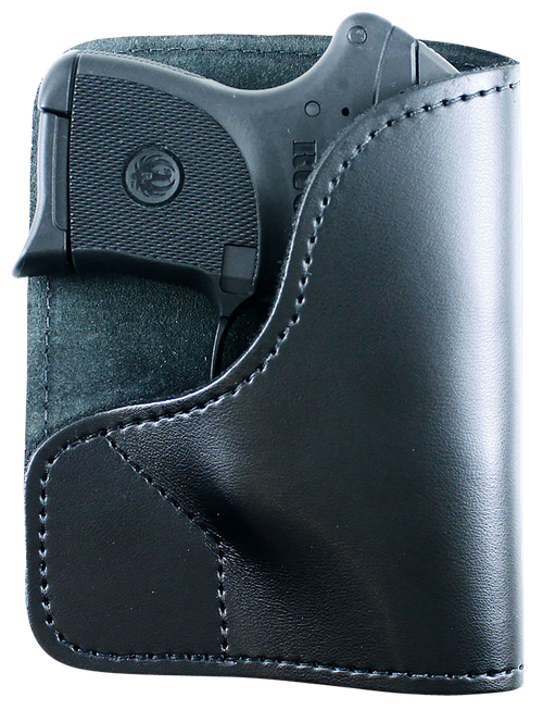 Desantis The Trickster Black Leather Pocket Fits Sig P238/P238 Equinox/Kel-Tec P3AT/P32/Kahr P380/Ruger LCP 380/Taurus 738 Ambidextrous