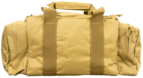 Bob Allen Max-Ops Tactical Range Bag Water Resistant Coated Tan Polyester with Storage Pockets, Foam Padding & Webbing Carry Handles 20" x 10" x 9" Interior Dimensions