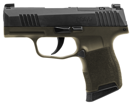 Sig Sauer P365 Fortunate Son 9mm, 3.1" Barrel, Optic Ready, Green &amp; Black Nitron, 10rd