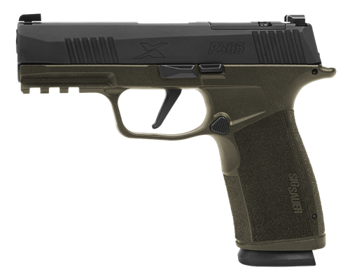 Sig Sauer P365 X-Macro Fortunate Sun 9mm, 3.7" Barrel, Optic Ready, Green &amp; Black Nitron, 17rd