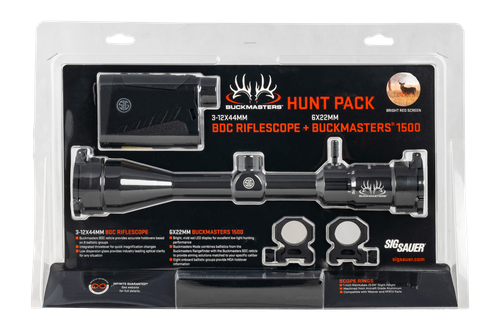 Sig Sauer Buckmaster 3-12x44 Riflescope &amp; Rings Kit