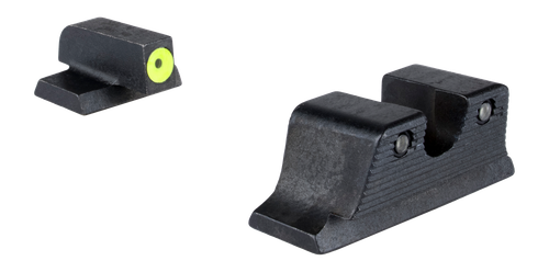 Trijicon HD XR Tritium Night Sight Set, Fits S&W M&P C.O.R.E./M2.0 Optics Ready, Green Tritium with Yellow Outline Front, Green Tritium with Black Outline U Notch Rear