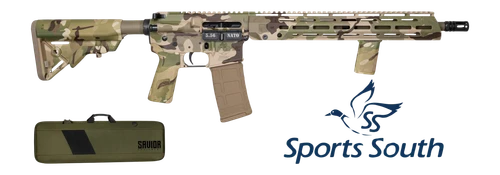Diamondback DB15 Exclusive 5.56mm 30rd,16" Barrel, Swamp Stalker Camo Cerakote, Picatinny Rail, M-Lok Handguard, B5 Bravo MultiCam Grip, Savior case