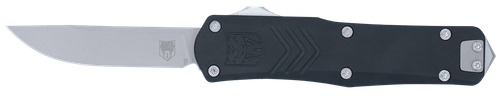 CobraTec Knives FS-X Gen III Small 2.75" OTF Drop Point Plain Stonewashed D2 Steel Blade, 3.88" Aluminum Handle