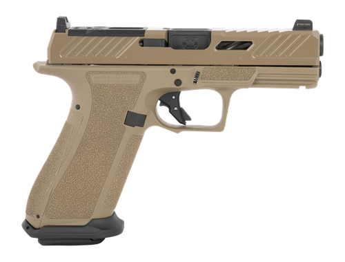 Shadow Systems XR920 Elite Blemished 9mm, 4.50" Match Grade/Spiral Fluted Barrel, Flat Dark Earth Cerakote Optic Cut/Serrated Slide, Beavertail Frame, 17rd