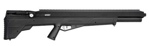 Benjamin Bulldog M357 PCP 357 Pellet 5 Shot Black Lothar Walther Barrel, Black Receiver Picatinny Rail, Fixed Bull Black Stock