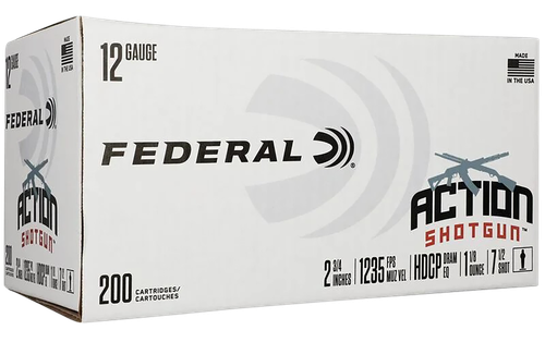 Federal Action Shotgun 12 Ga 2.75" 1 1/8oz 7.5Shot 200 Per Box/1 Case
