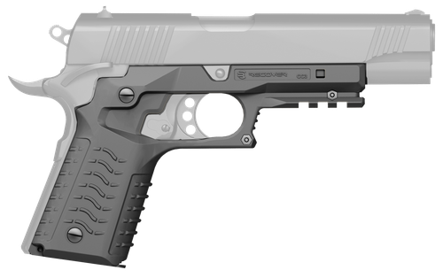Recover Tactical Grip & Rail System Gray Polymer Picatinny for Standard Frame 1911