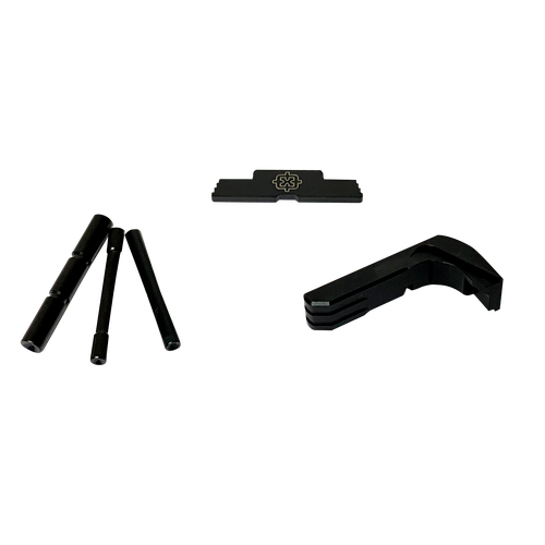 Cross Armory 3 Piece Kit Extended Compatible  Glock 17/19/26/34 Gen5 Black Steel/Aluminum