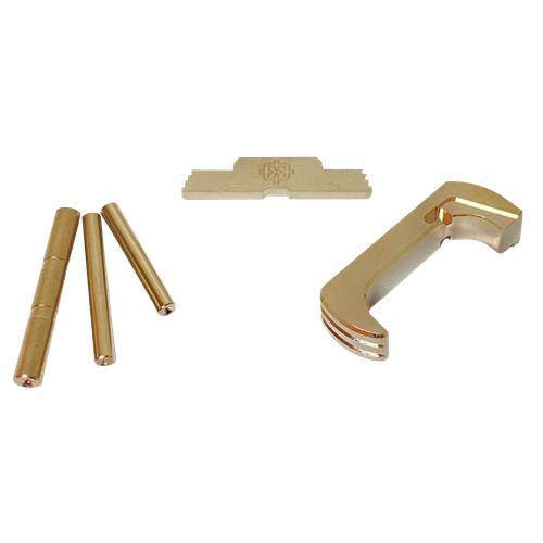 Cross Armory 3 Piece Kit Extended Compatible Glock 17/19/26/34 Gen5 Silver Anodized Steel/Aluminum