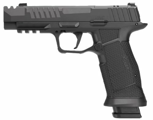 Sig P385 9mm Comp 4" Barrel, Integrally Compensated Optic Ready Slide, Xray3 Sights, 17  & 21 Rd Mags, Black