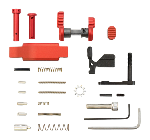 Armaspec Superlight Lower Parts Kit, 223 Remington/5.56 NATO, Red