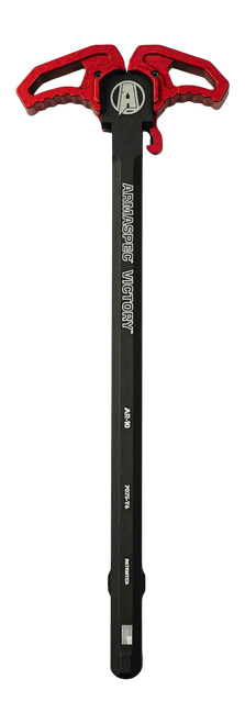 Armaspec Victory AR-10 Charging Handle, Ambidextrous, Red