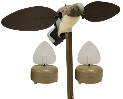 Mojo Outdoors Voodoo/2 Flock A Flickers Decoy Combo, Brown/White, 2 Flickers