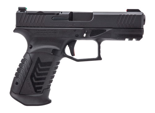Derya Firearms DY9 MA Compliant, 9mm, 3.86" Barrel, Black, Optic Ready-Serrated Slide, Picatinny Rail, Interchangeable Backstrap, 10rd
