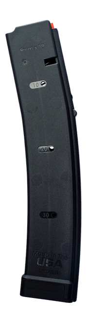 Global Ordnance Stribog Magazine, 9mm, Curved, Fits SP9A3 Gen 2/SP9A3, Matte Black, 30rd