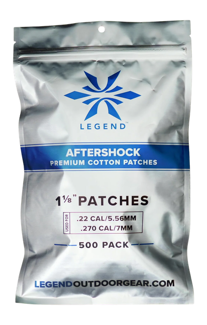 Legend Outdoor Gear Aftershock Cotton Patches, 1-1/8" Square, White, 500 Pack