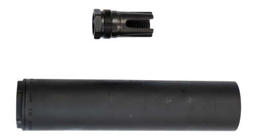 One Horse Ashe 556 Suppressor, 5.56mm, Titanium, 1/2"x28 Thread
