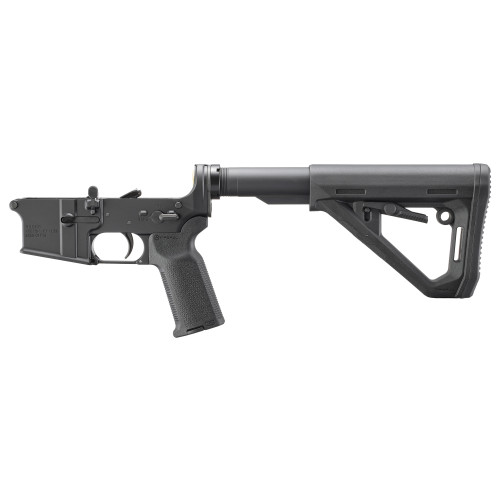 Ruger AR556 Complete Lower Receiver, Multi Caliber, Black Anodized, Magpul MOE-K2 Grip, Carbine Stock, Elite 452 Trigger