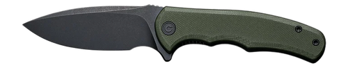 CIVIVI Knives Mini Praxis, 2.98" Black D2 Blade, Olive Drab Green G-10