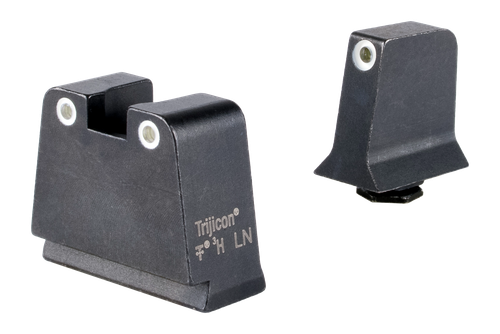 Trijicon Suppressor/Optic Height Night Sights, White, Green Lamps, Fits Glock 42/43/43X/48