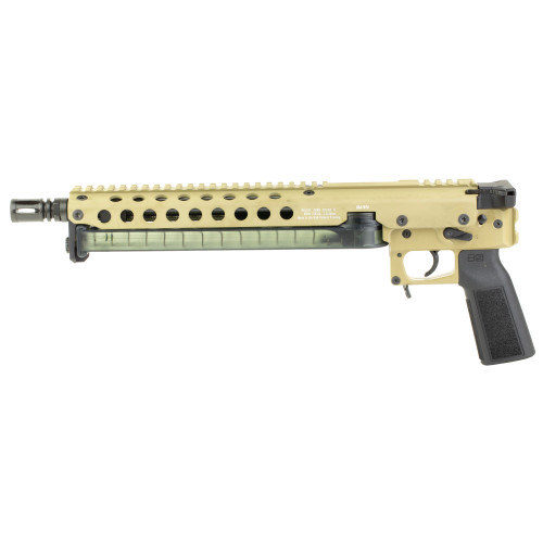 Kel-Tec KP50 Pistol, 5.7x28mm, 9.5" Threaded Barrel, Picatinny Rail Rear Adapter, Tan, 50rd