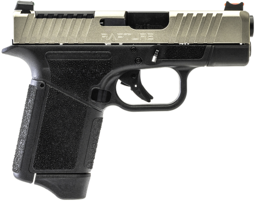 Gforce Rapture, 9mm, 3.25" Barrel, Nickel Slide, Gray Frame, Optic Cut, Shield RMSc/RMR Footprint, 12rd