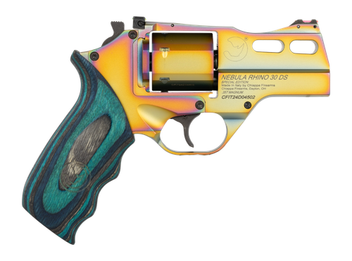 Chiappa Rhino 30SAR, 357 Mag, 3" Barrel, Nebula PVD, Blue Laminate Grip, 6rd