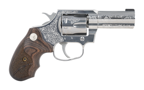 Colt King Cobra 357 Mag 6 Shot 3" Stainless Steel Barrel, Cylinder & Frame, Walnut Grip, Transfer Bar Safety, Exposed Hammer