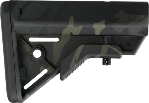 B5 Systems Bravo Black AR15 Stock Multi-Cam Synthetic for AR-Platform with Mil-Spec Receiver Extension (Tube Not Included)