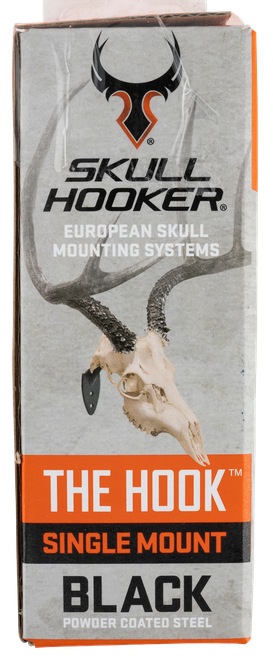 Hunters Specialties Skull Hooker Flush Wall Mount, Graphite Black