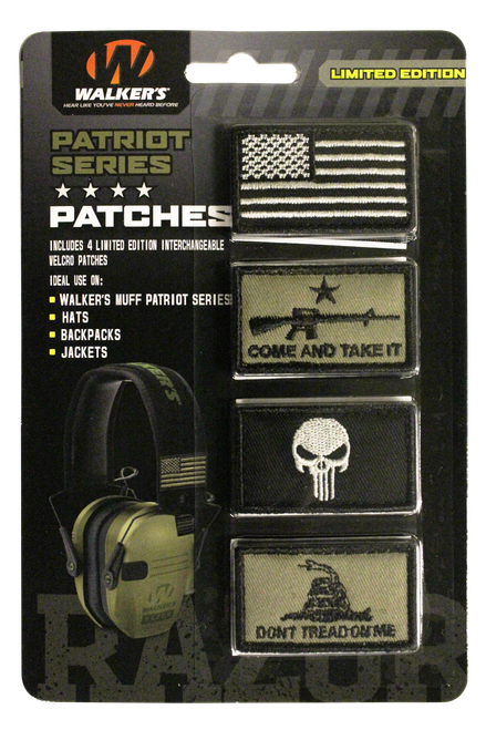 Walker's Patriot Muff Patch Kit, American Flag Version, 4 Pack