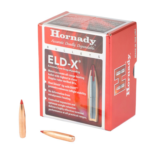 Hornady ELD-X 270 Cal .277 176 Gr Bullets, 1-8" Twist, 100 per Box