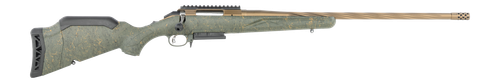 Ruger American II Predator Exclusive 22 Creedmoor 3+1 22" Burnt Bronze Cerakote Spiral Fluted Threaded Barrel w/Picatinny Rail, Green Splatter