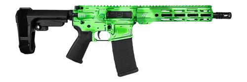 Shark Coast Tactical Anime-15 Green, 5.56 NATO, 10.5" Threaded Barrel, M-Lok, SBA3 Brace, 30rd