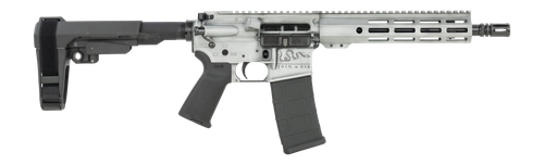 Shark Coast Tactical Liberty or Death, 5.56 NATO, 10.5" Threaded Barrel, Laser Engraved, M-Lok, SBA3 Brace, 30rd