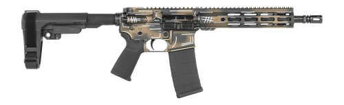 Shark Coast Tactical Anime-15 Bronze, 5.56 NATO, 10.5" Threaded Barrel, M-Lok, SBA3 Brace, 30rd