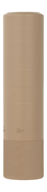 Fletcher Rifle Works Permian Ti Suppressor, 9mm, 1.62" Diameter, Tan, 1.375x24 Thread