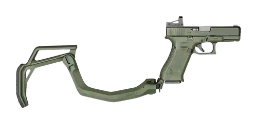 FAB Defense Cobra Folding Stock, Fits Glock 17/19 Frames Gen 2-5, OD Green
