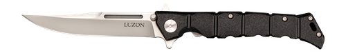 Cold Steel Luzon Medium Folding Knife, 4" Plain Edge Blade, 8Cr13MoV, Black GFN Handle