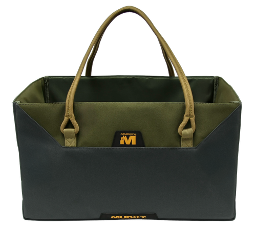 Muddy Collapsible Tote Bag, 50 Liter, Water Resistant, Black/Peat Moss