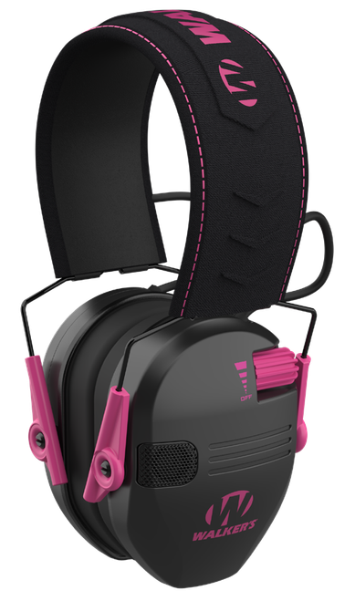 Walker's Razor Compact Electronic Earmuff, 23 dB, Pink